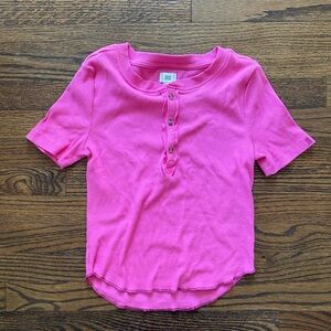 BDG short sleeved ribbed henley